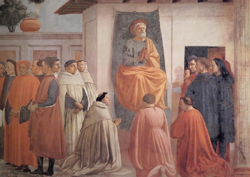 Masaccio,St Peter Enthroned with Kneeling Carmelites and Others, Fra Filippo Lippi